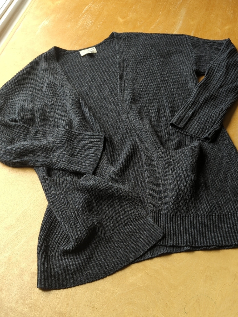 Universal Thread Charcoal Ribbed Knit Cardigan